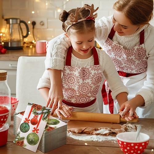 Miniatura 5 de Servilletas de papel de Navidad desechables de Navidad para baño, Cardenales de Navidad, toalla de papel para invitados, toallas de papel