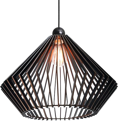 Lámpara colgante de madera Lámpara de techo fácil de montar Moderna lámpara colgante bohemia para comedor, cocina, dormitorio, sala de estar,