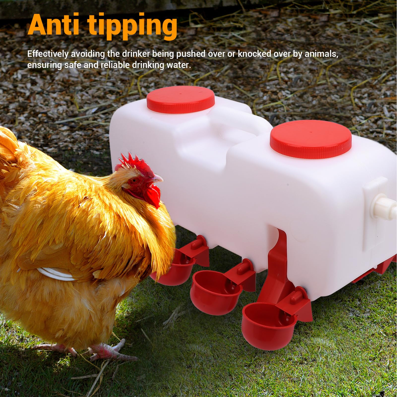 Chicken Waterer Cups Automatic Chicken Waterer With 10 Drinking Cups