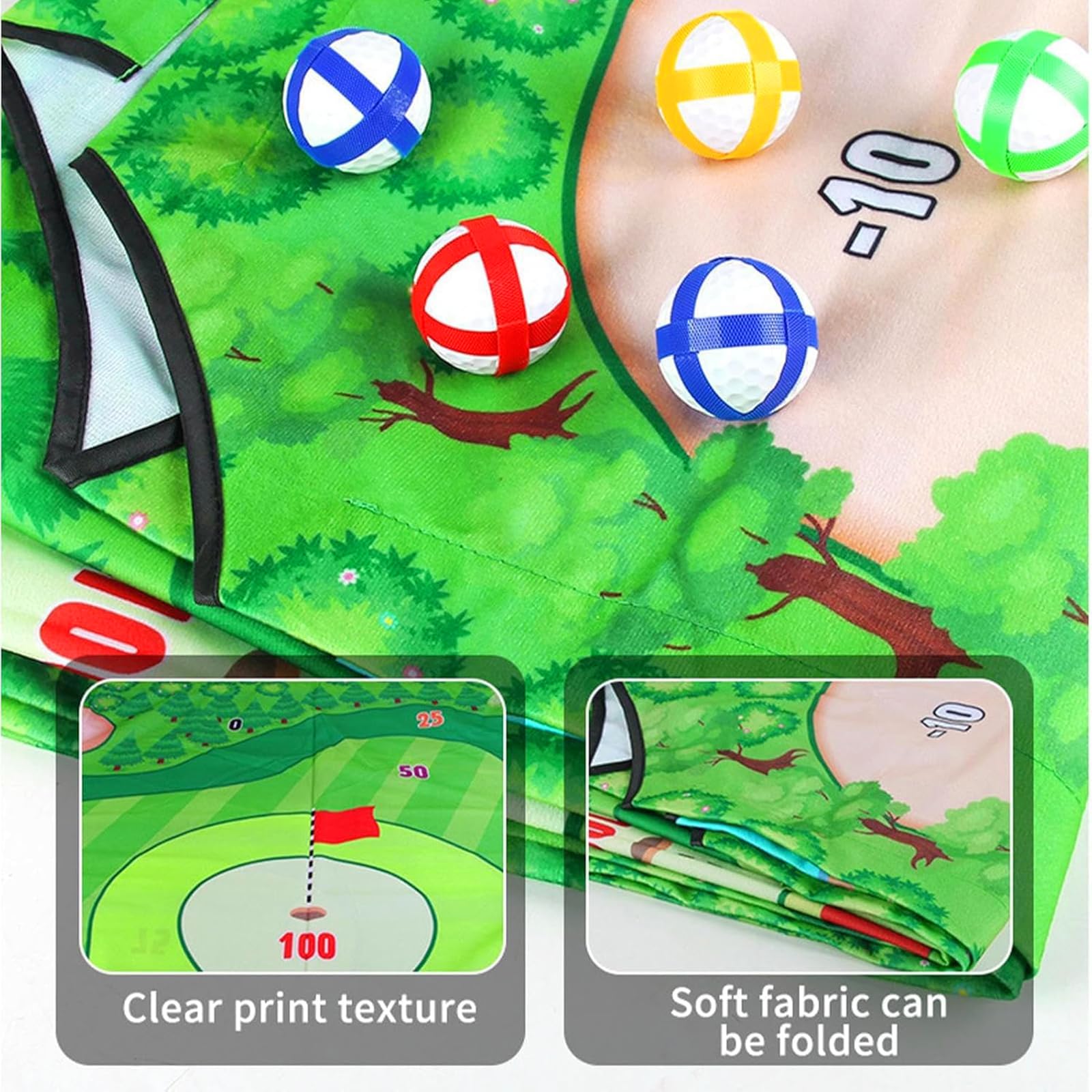 Ensemble De Jeu De Golf Chipping Battle, Entraîneur De Swing Professionnel avec Tapis D'entraînement Et Mur Cible pour Le Développement des Compétences, Tous âges