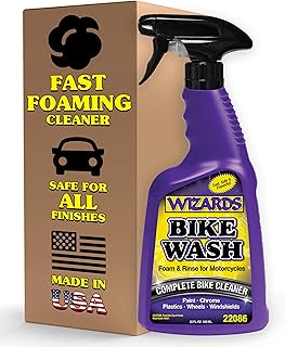 Wizards Bike Wash - Cleaner For Motorcycle Washing Kit- Quick Detailer for Bike with Bug Remover - For Your Motorcycle Acc...