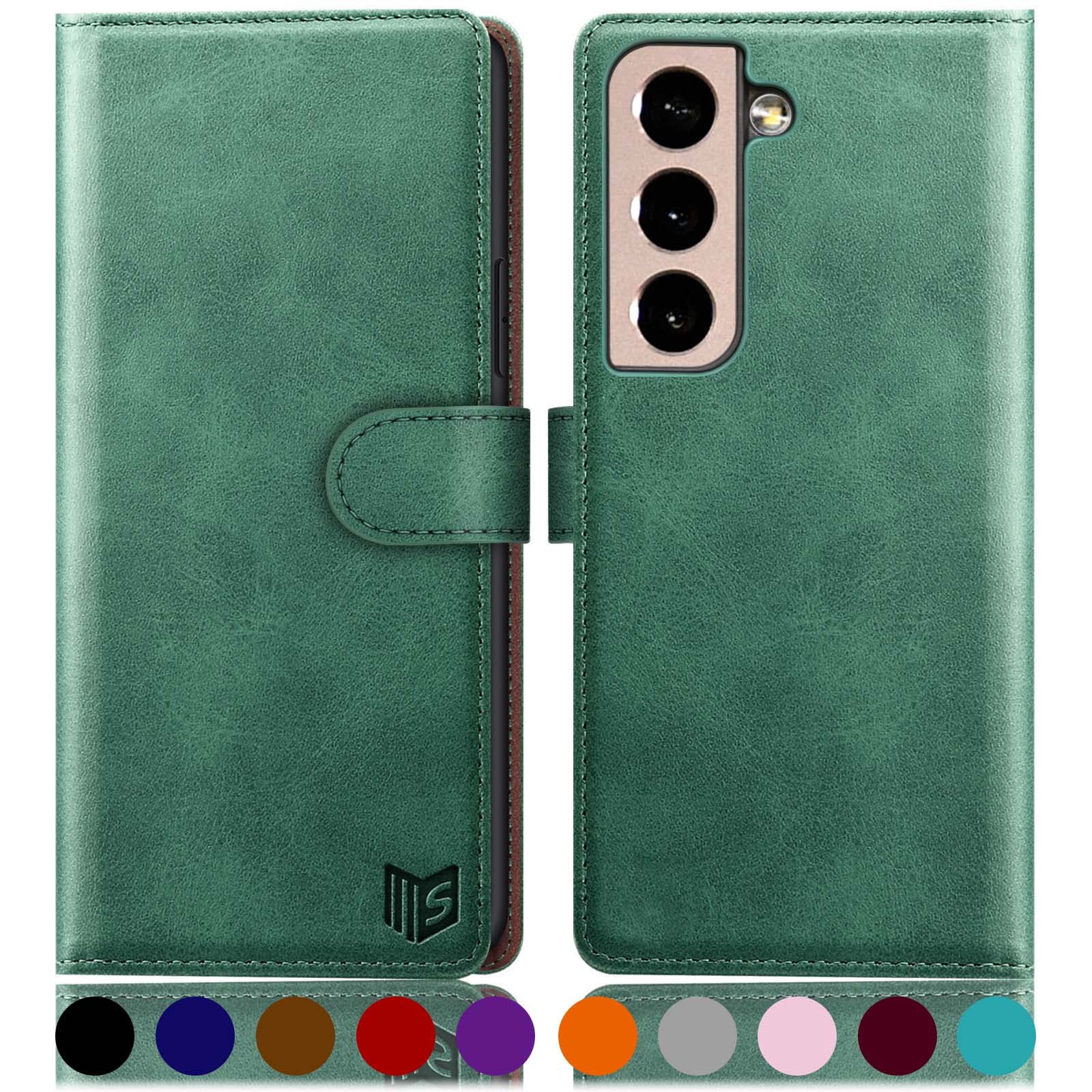 SUANPOT for Samsung Galaxy S22+/S22 Plus 5G with RFID Blocking Leather Wallet case Credit Card Holder,Flip Folio Book Phone case Shockproof Cover