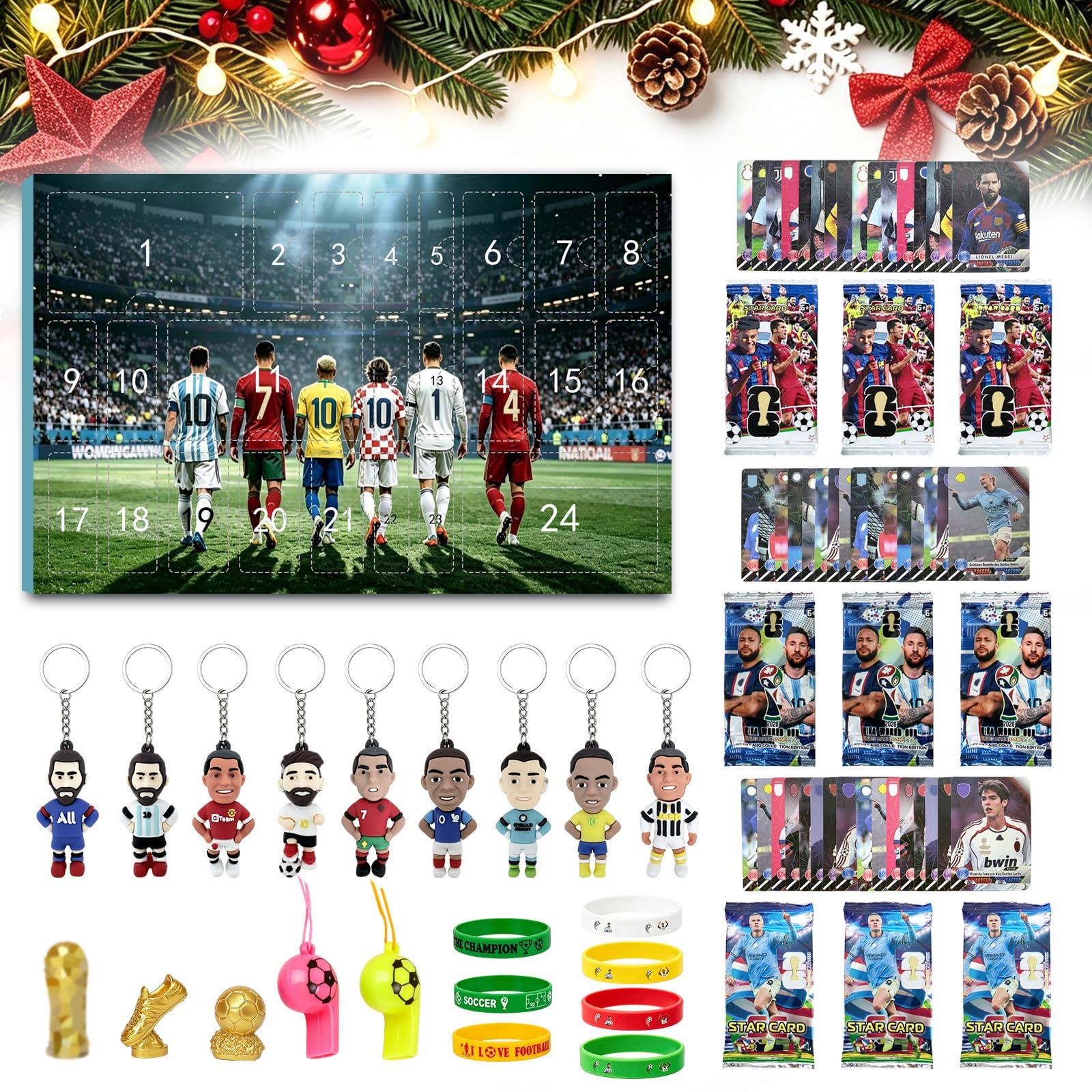 Football Advent Calendar 2026, 24Days Christmas Countdown Advent Calendar