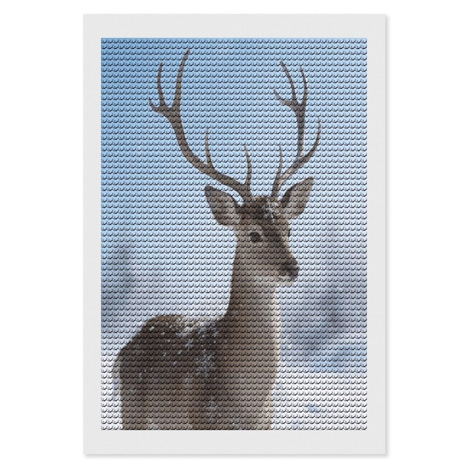 FodPand Winter Reindeer Snowflake Diamond Art Kits for Adults Diamond Painting Kits for Beginner 5D DIY Full Round Drill Diamond Dot Painting Gem Art Crafts for Home Wall Decor