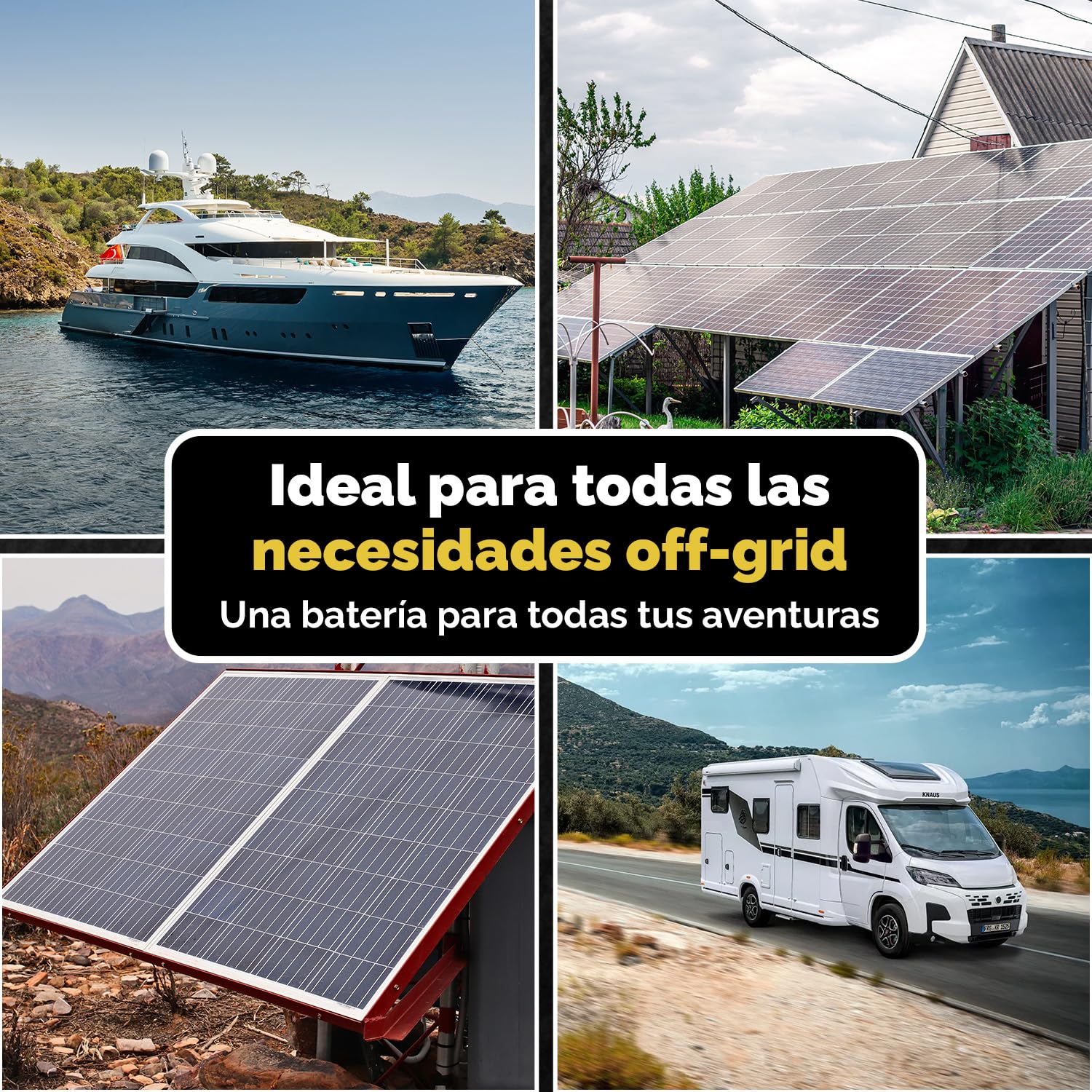 Batería Solar AGM 12V 100Ah Sin Mantenimiento, Ciclo Profundo para Caravana, Barco, Autocaravana, Caseta y Sistemas Solares Off-Grid – Electronicx Solar Edition Energía