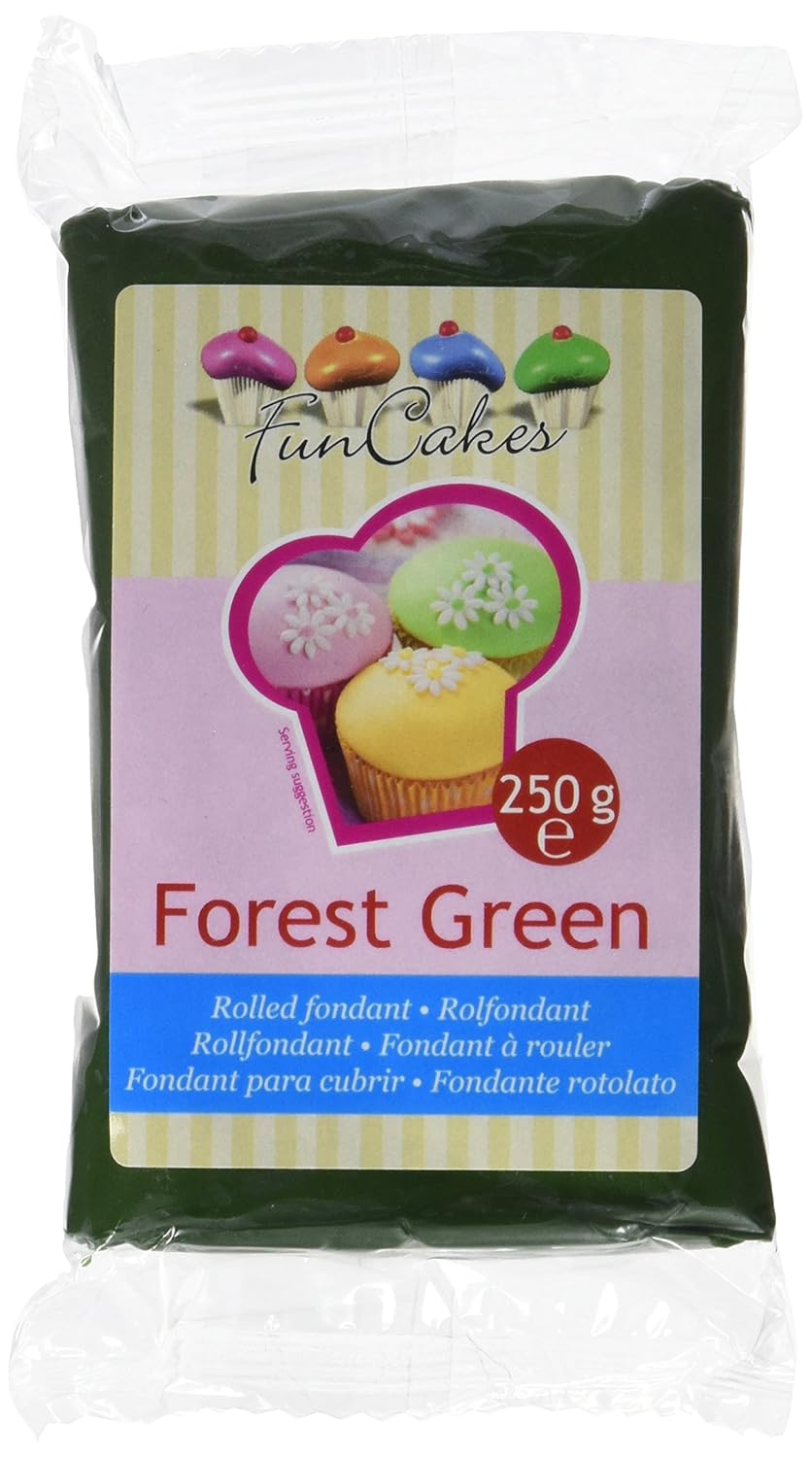 FunCakes Fondant Forest Green Einfach zu Verwenden, Glatt, Elastisch
