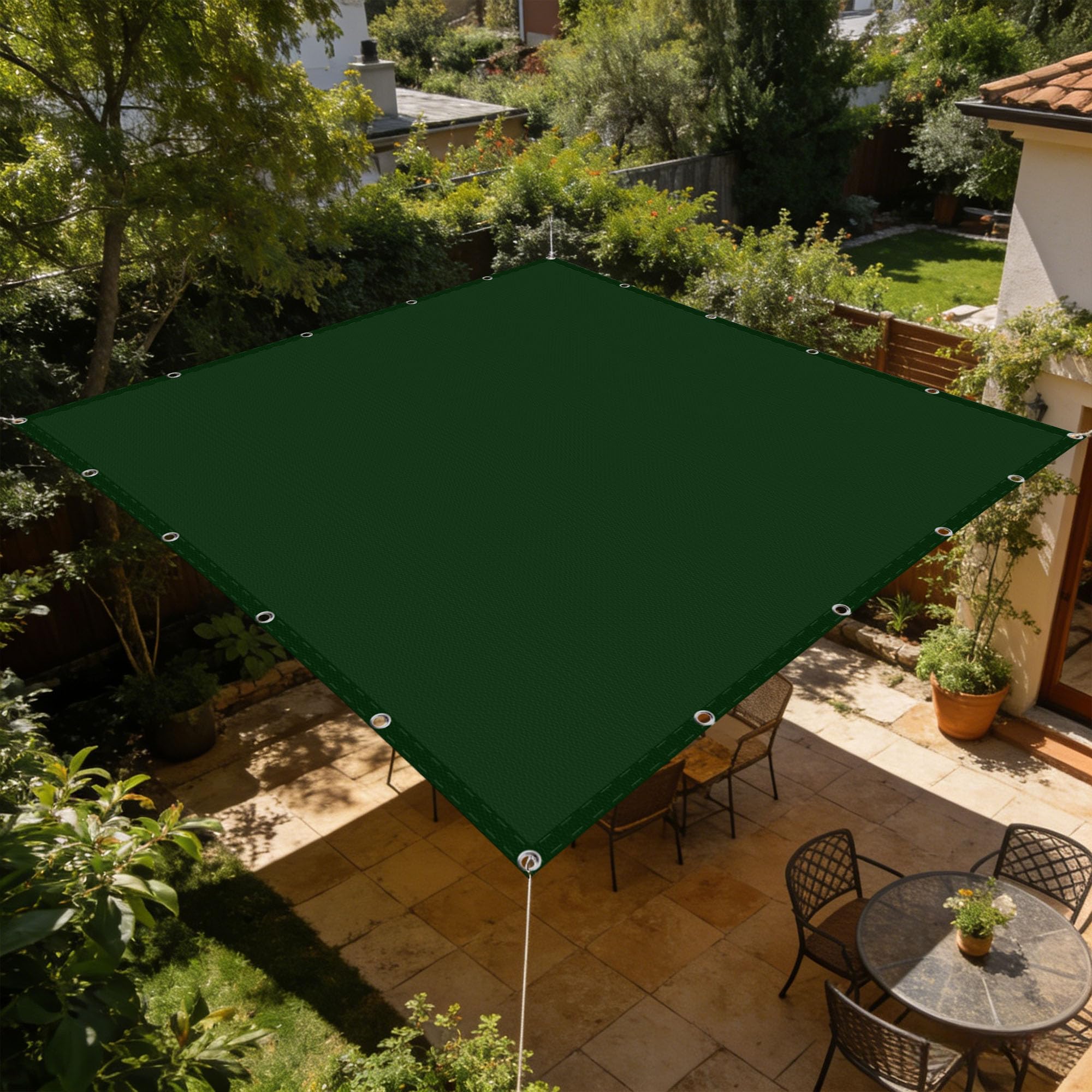 Toile de jardin 140 x 600 cm avec cordon de montage pour extérieur