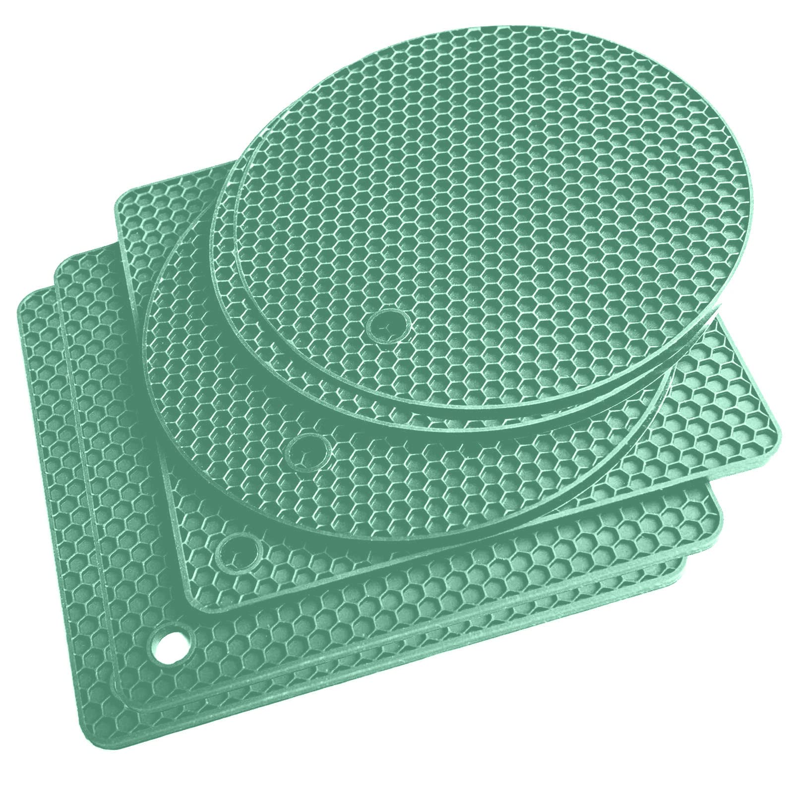 Silicone Trivets - 6 Pack Hot Pads for Kitchen -1