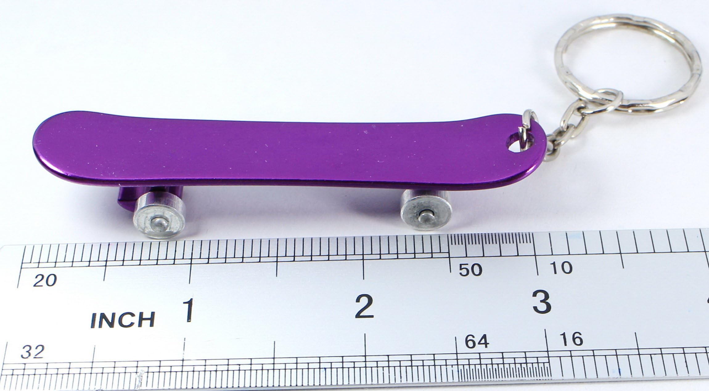 Mini Skateboard Keychain Ring Key Chain Bottle Openers Beer Bottle Opener Claw Bar Small Beverage (1 Piece) (Violet)
