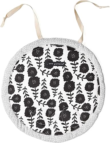 Miniatura 8 de Wee Gallery Almohadilla de actividad orgánica, alfombrilla de juego de tiempo de abdomen de alto contraste con 4 actividades interactivas, juguetes