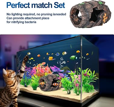 CousDUoBe 2 Pack Betta Fish Leaf Pad,Fish Broken Barrel Decor Fish Tank Decorations