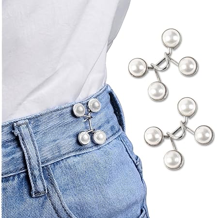 8 Pcs Jean Knop Broek Taille Tightener, Verstelbare 8 Pcs Jean Knop Broek Taille Tightener, Verstelbare
