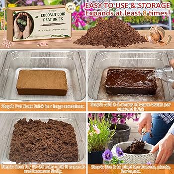 Amazon.com : Legigo 8 Pack Coco Coir Bricks (11.2lb), 100% Organic