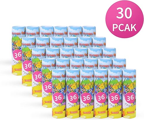 Miniatura 2 de cyper top Juego de 30 cajas de 36 lápices de colores para adultos, lápices de colores preafilados para niños, 30 cajas, paquete de 36 colores