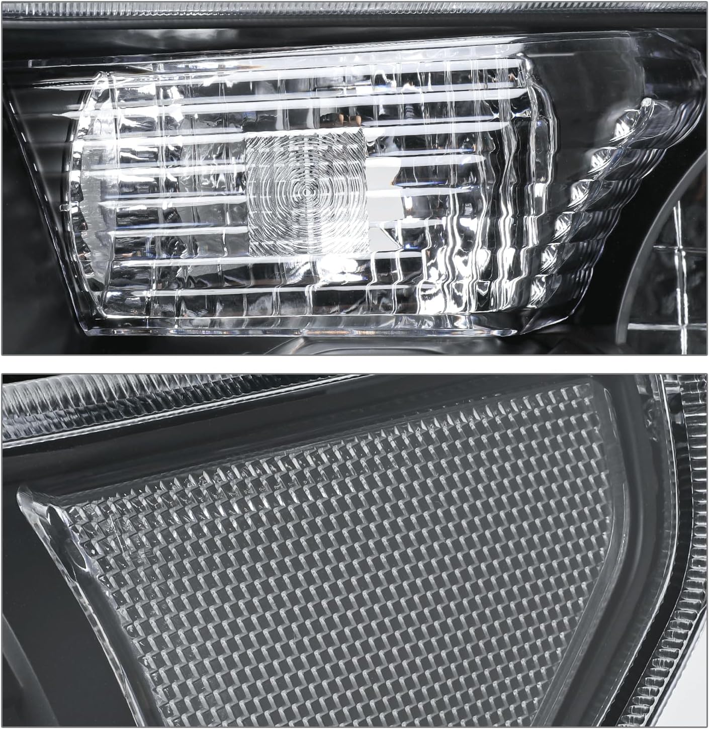 M-AUTO Headlights Assembly Compatible with 2007-2017 Toyota Tundra Sequoia, Driver and Passenger Side, Black Housing Clear Lens TO2502171 TO2503171
