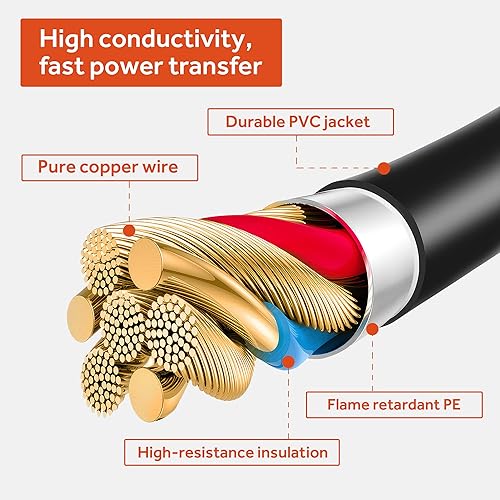 Miniatura 4 de Cable adaptador de generador RV de 30 amperios a 30 amperios, cable adaptador de 4 clavijas NEMA L14-30P con bloqueo macho a receptáculo hembra