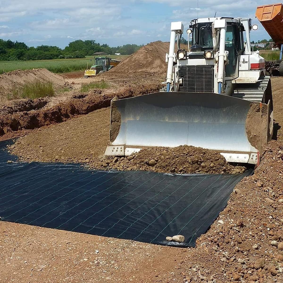 Wytrzymała membrana do zwalczania chwastów, Geowłóknina do ochrony ogrodu przed chwastami, różne rozmiary(0.9x91m/3x300ft)