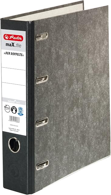 Herlitz max.file Nature A4 Double-Lever Arch File - Black