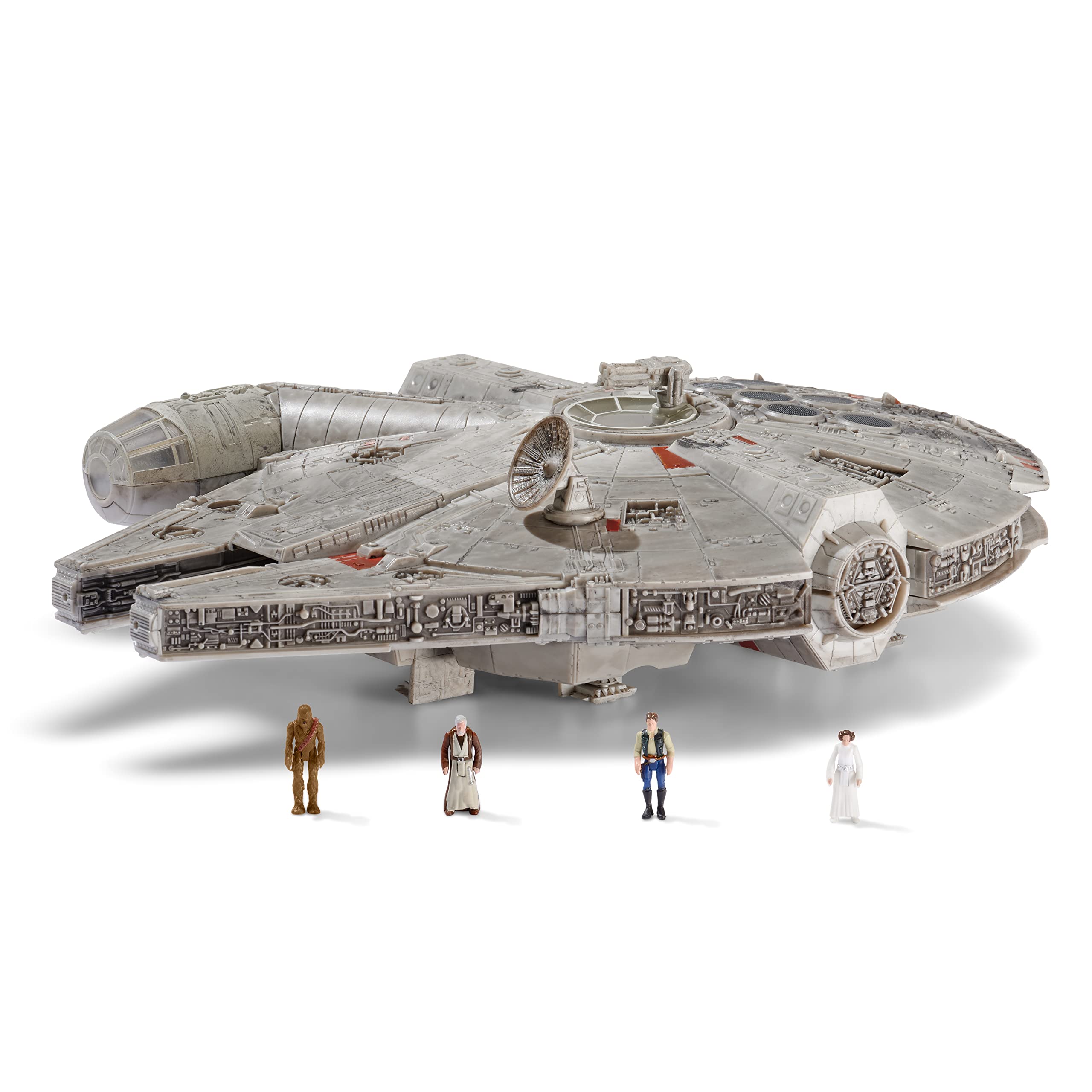 Bizak Star Wars Micro Galaxy Squadron, Vaisseau Halcon Mileanrio avec Lux et Son, Comprend 4 Figurines (62610022)