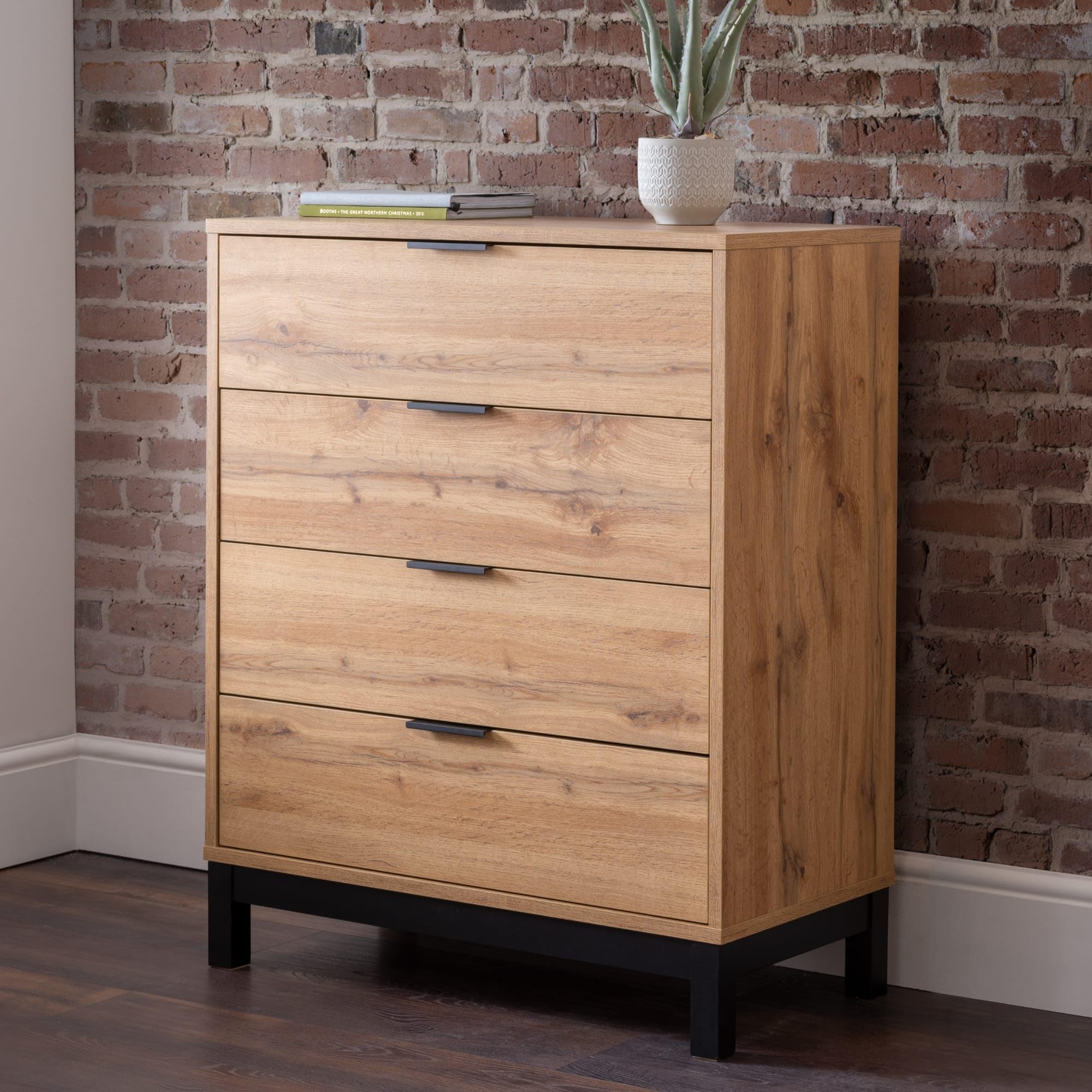 Julian Bowen Bali Oak 4 Drawer Chest of Drawers