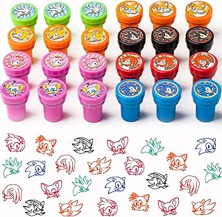 Birthday Party Favors Stamps for Kids, 24Pcs Assorted Self-Inking Stamps, Goodie Bag Stuffers,Teacher Stamps Reward Pinata Fillers Carnival Prizes