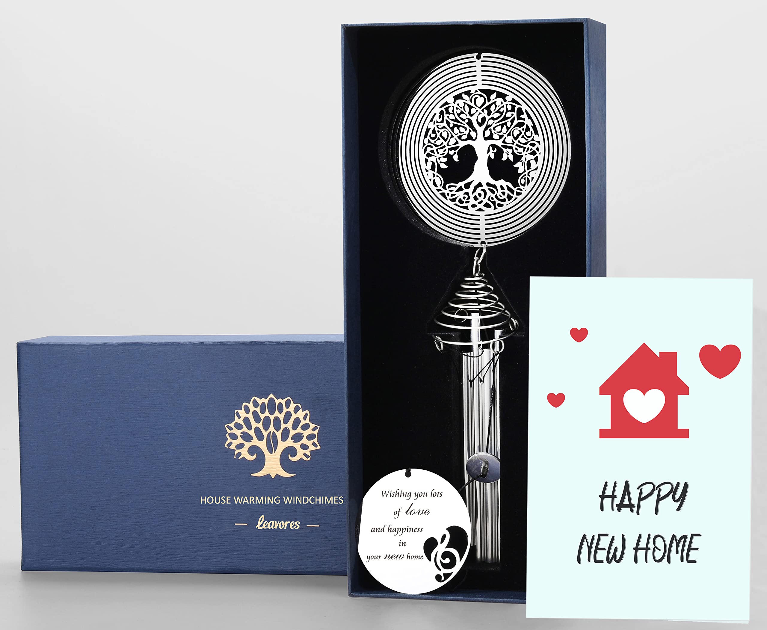 Campanelli A Vento In Legno 30'' 'Home Sweet Home' - Regalo Di Inaugurazione Casa Per Nuovi Proprietari, Per Esterni E Interni