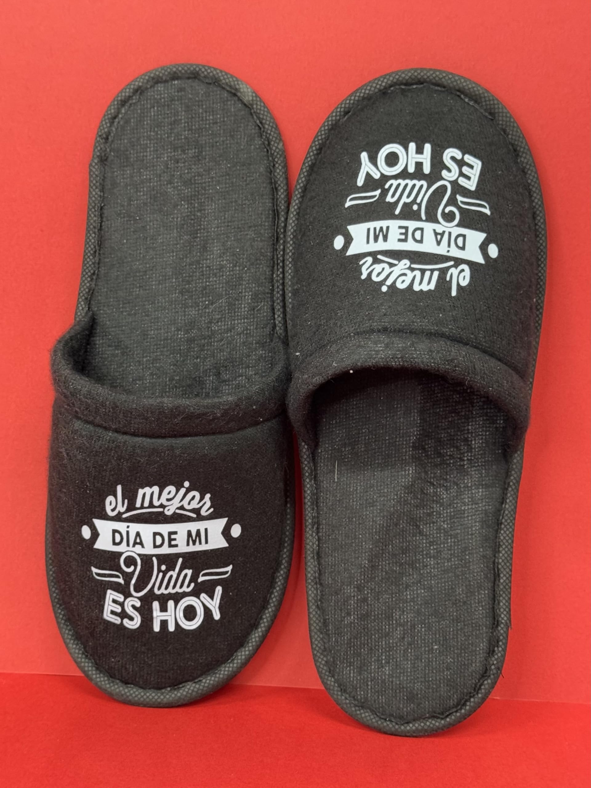Uvimark | Pack de 10 Pares de Zapatillas de Casa con Mensaje a Elegir | Detalles Bodas, Comuniones, Bautizos