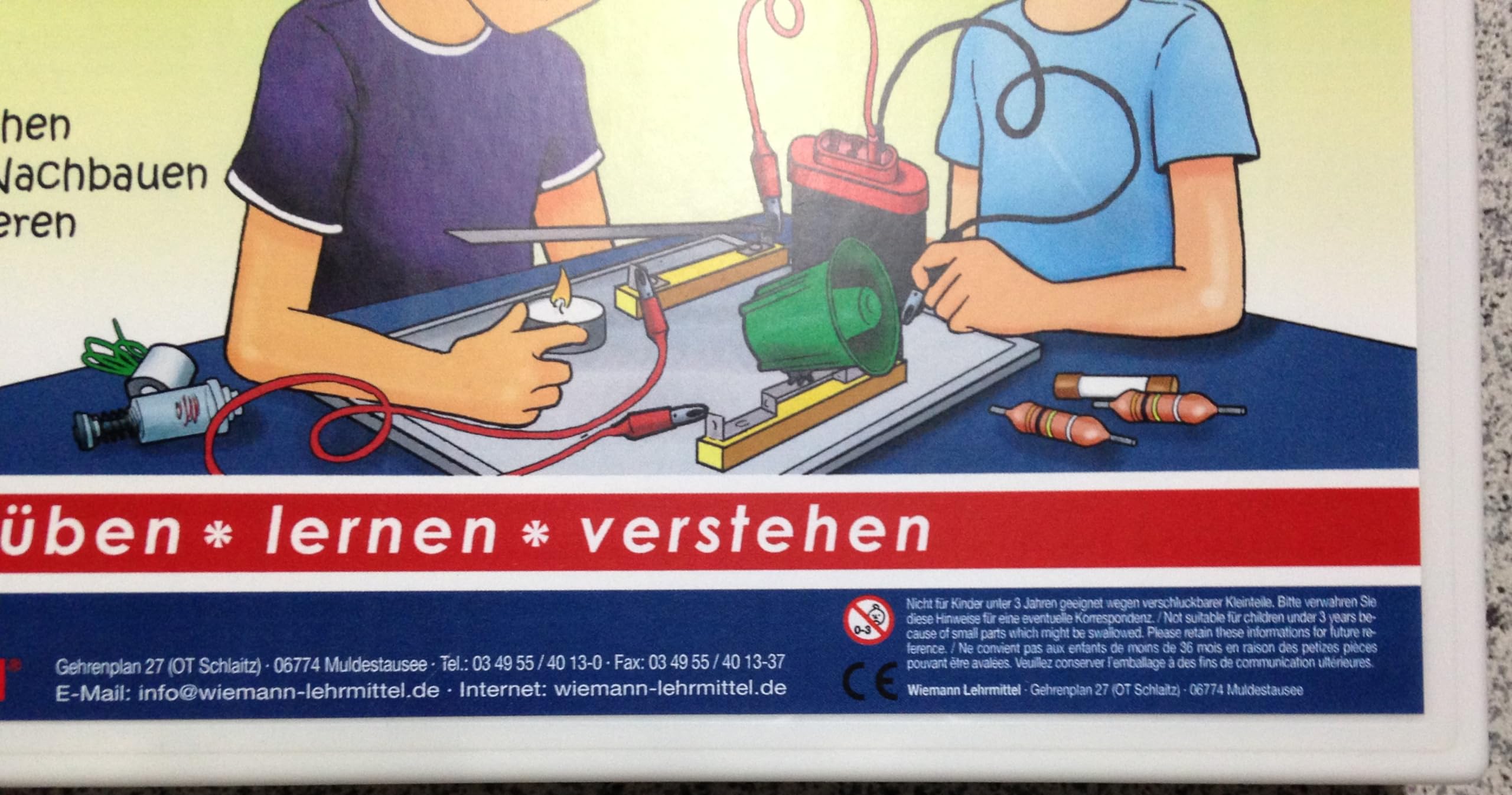 Wiemann Lehrmittel Ergänzungsset Wirkung elektrischer Strom Elektrobaukasten für Kinder, Experimentierkasten - Aufbauset