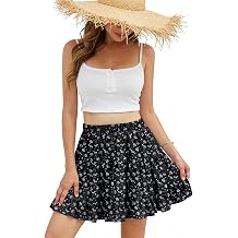 Womens Mini Skirt Flowy Casual High Waist Short Skirt