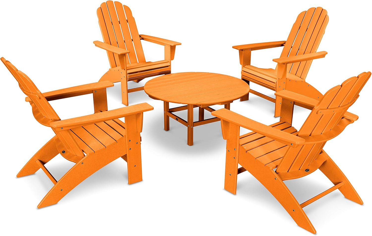 POLYWOOD Vineyard 5-Piece Oversized Adirondack Chair Conversation Set