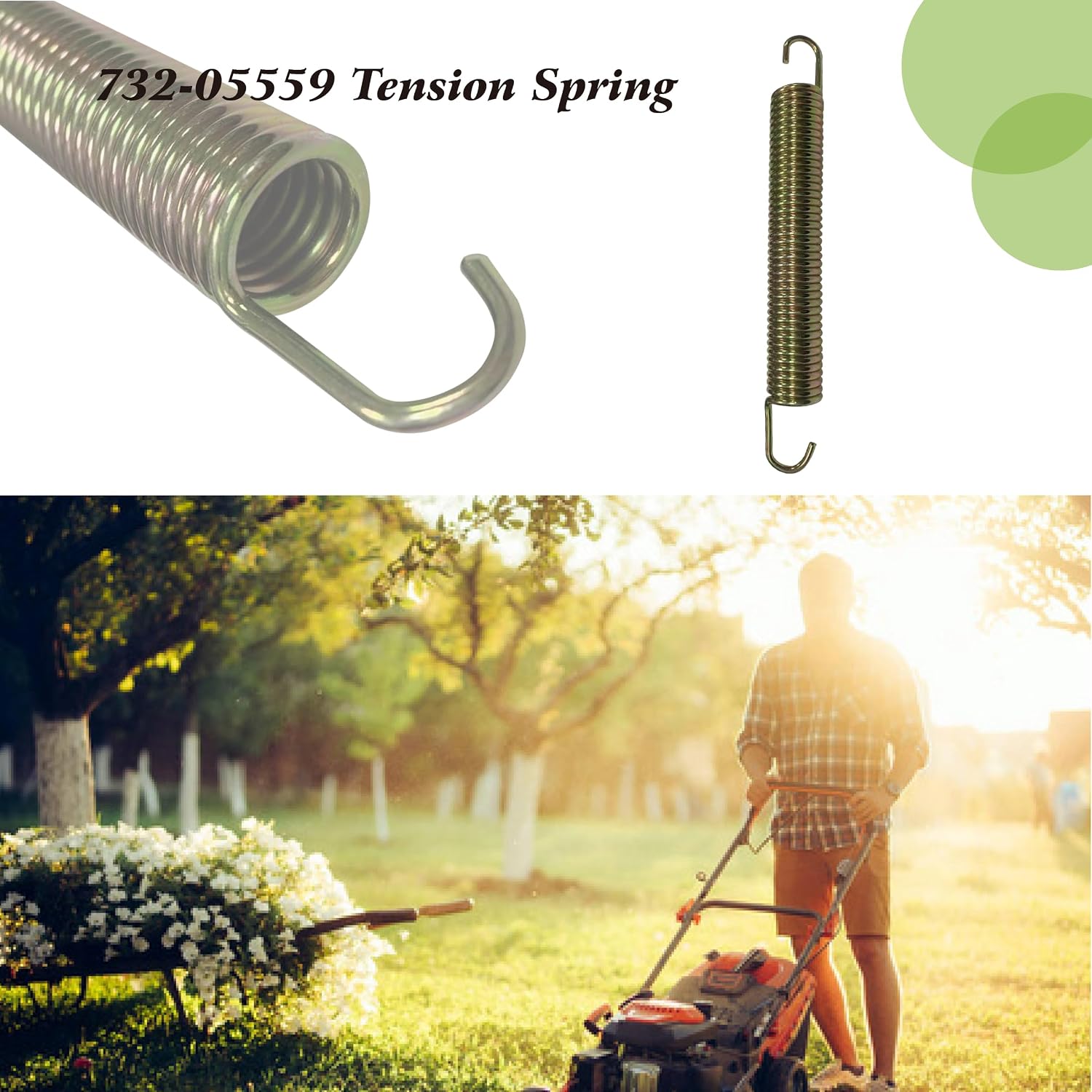 732-05559 Tension Spring, 0.75 Dia, 5.87 Z Force, Ideal for RZT, LX, SX, SZ 42 and 46 Models - Unleashes the Power of Durability and Precision 2 Springs