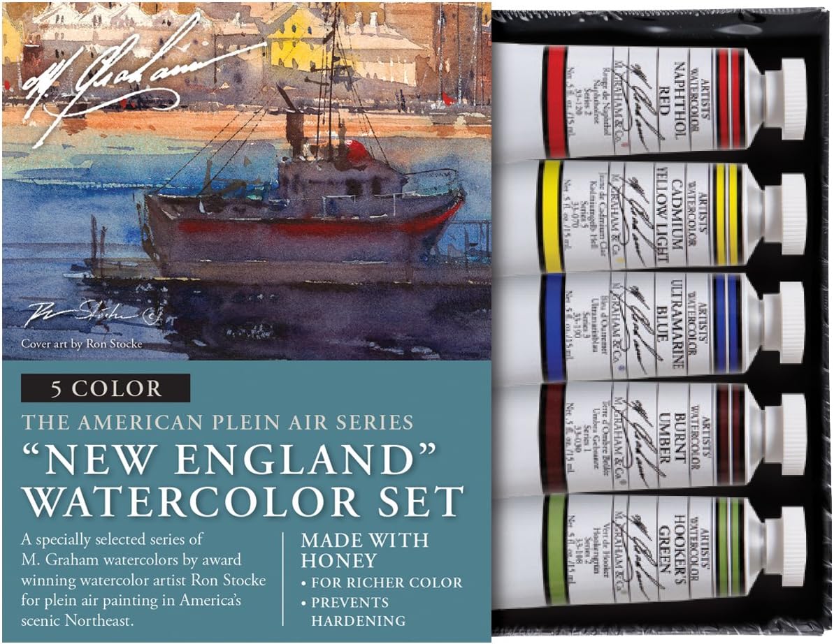 M. Graham Artists' Watercolour Paint 15 ml Tubes, New England 5 Colour Set