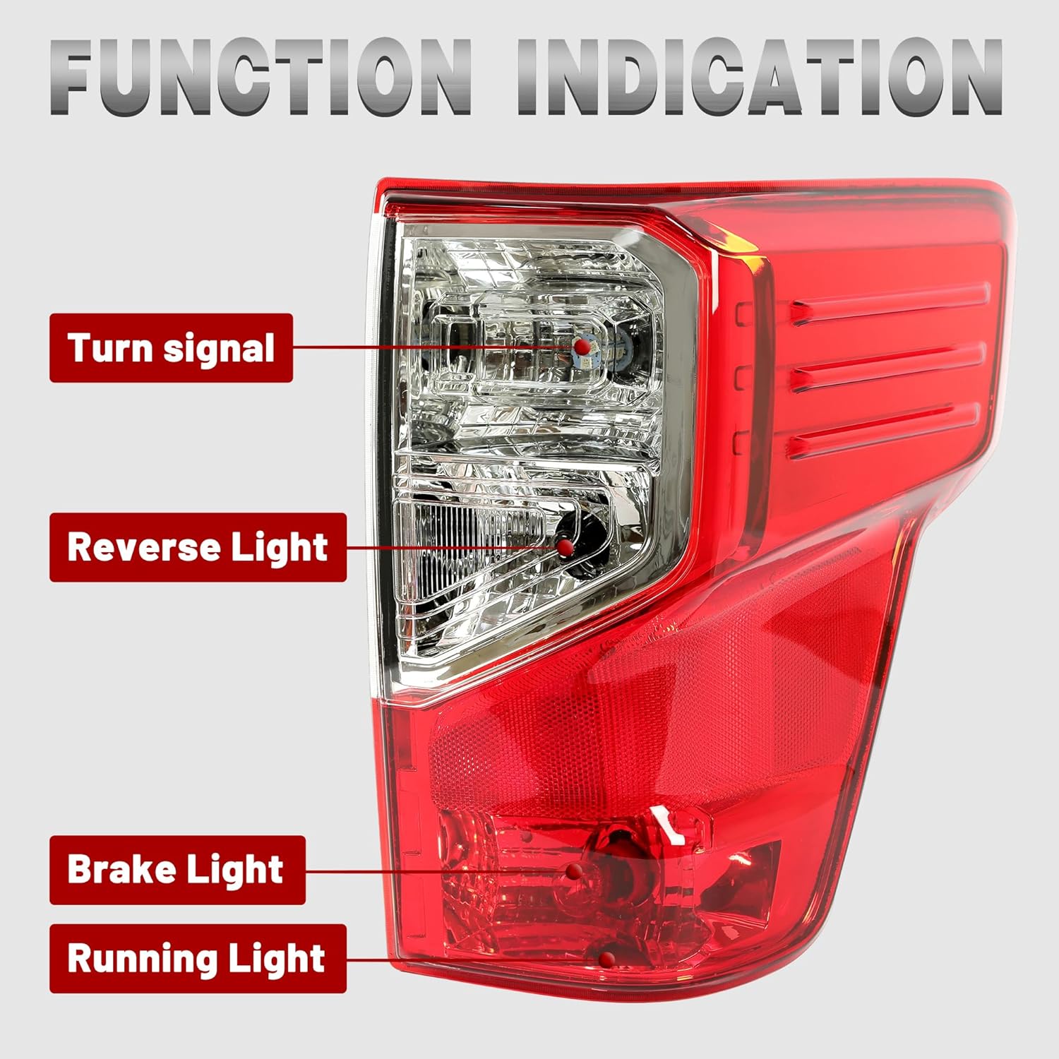 HECASA Rear Right Tail Light Brake Lamp Compatible with 2016-2023 Nissan Titan and Titan XD (Passanger Side) - Replace for 26550-EZ23D NI2801213 (With Bulbs) LED Turn Signal Light