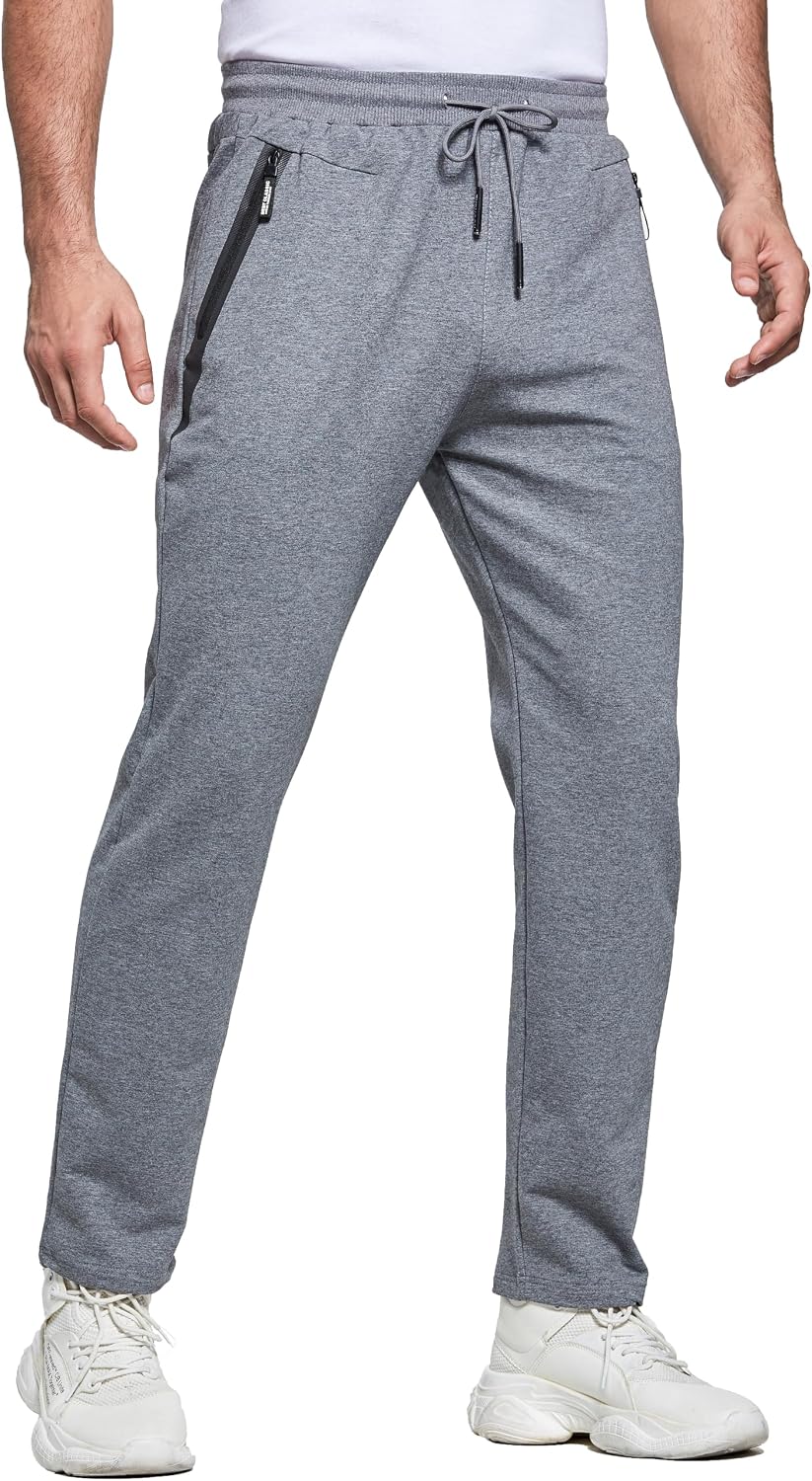 HCSS Jogging Bottoms Men's Cotton Training Trousers Sports Trousers with Zip Pockets
