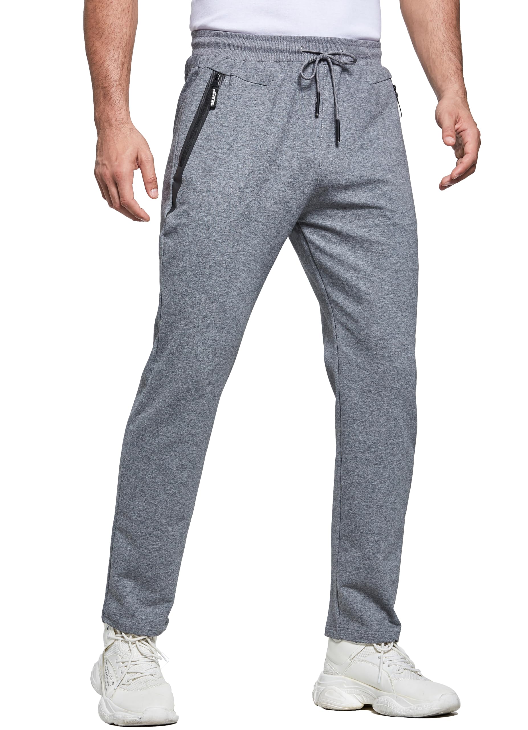 HCSS Jogginghose Herren Baumwolle Trainingshose Sporthose mit Reißverschlusstaschen