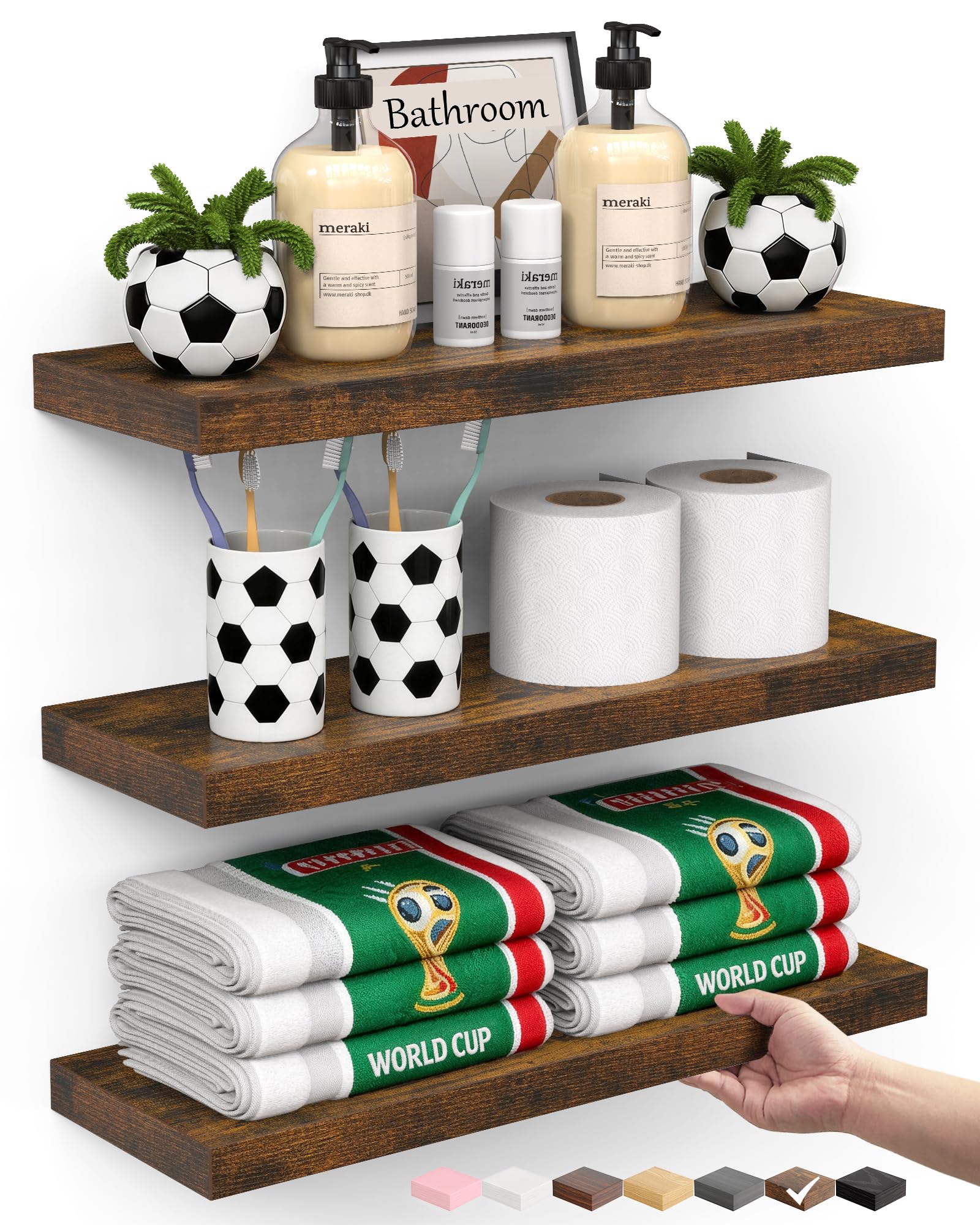 BAYKA Floating Shelves 3-Pack