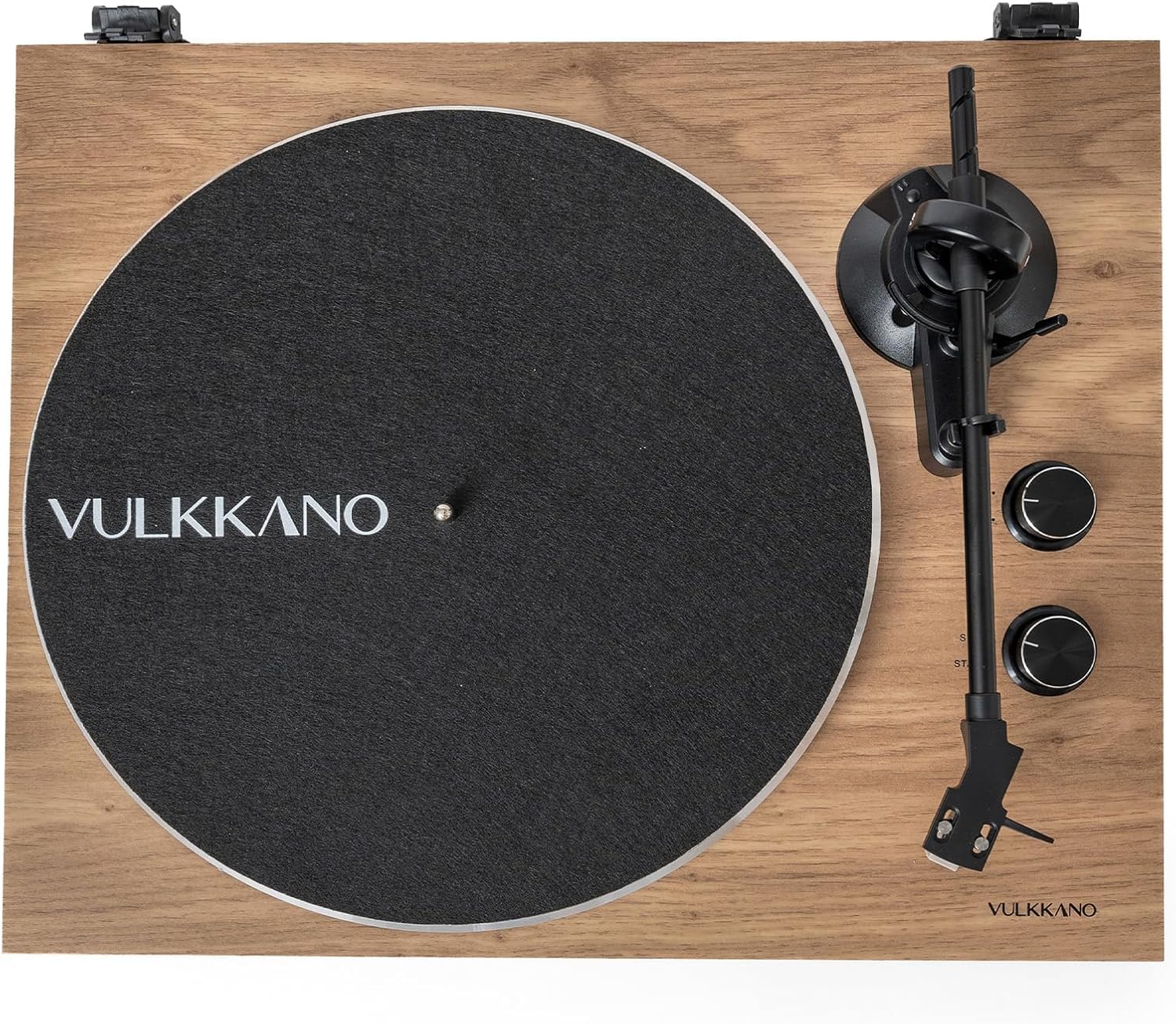 VULKKANO TD10 Gramofon Bluetooth z automatycznym odtwarzaniem, precyzyjne ramię, zintegrowany korektor fonu/linia i elegancka konstrukcja kompatybilna z winylami 33 i 45 obr./min