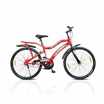 Leader Baymax 26T IBC Mountain Bicycle/Bike Without Gear Single Speed for Men - Ideal for 10+ Years (26T, RED)