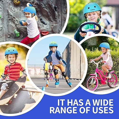 Miniatura 5 de Casco de bicicleta para niños de 2 a 8 años, casco de seguridad ajustable multideportivo para bicicleta, patinaje, patinaje, bicicleta de