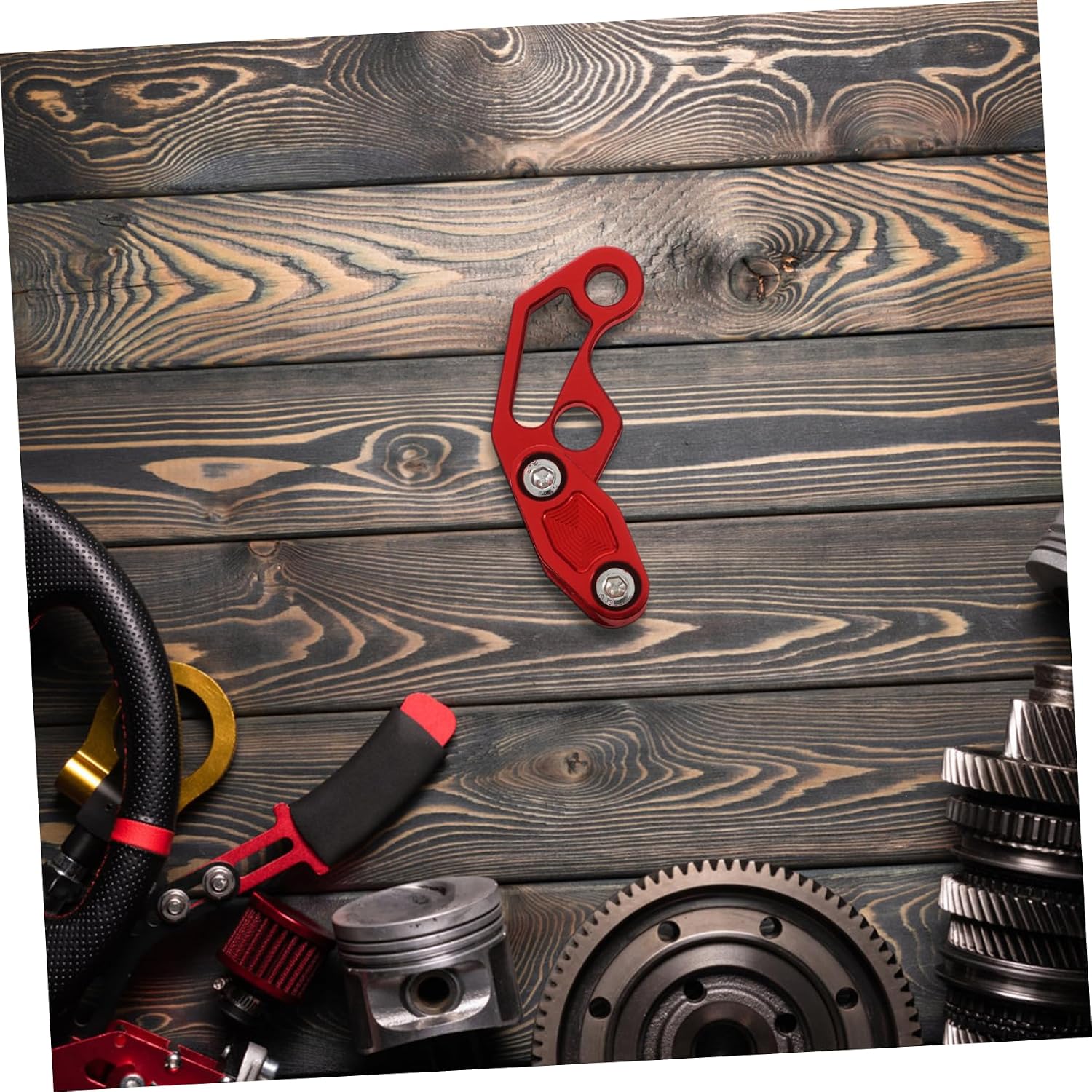 Motorcycle Brake Line Clamp 6.3mm 7.5mm Red Aluminum Alloy