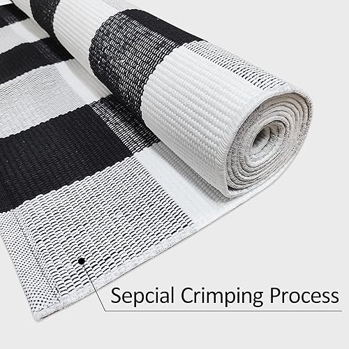 Miniatura 7 de Buffalo - Alfombra de pasillo a cuadros de 3 x 10 pies, color blanco y negro, alfombra tejida de algodón, alfombra lavable para pasillo, cocina,