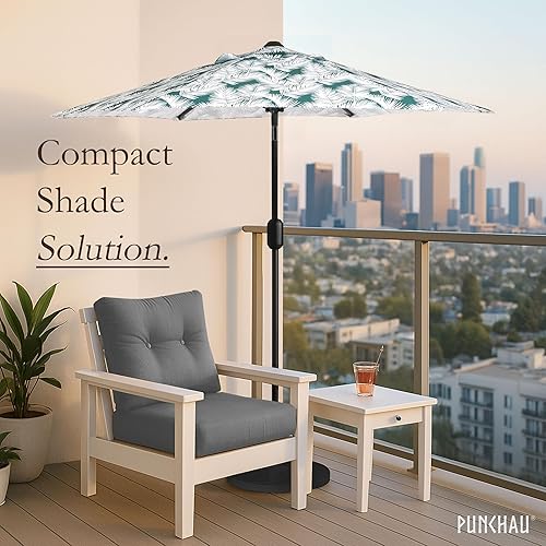 Miniatura 3 de Sombrilla de patio al aire libre de 6 pies  Sombrilla al aire libre para patio, piscina, mesa, jardín, terraza y playa  Manivela fácil de