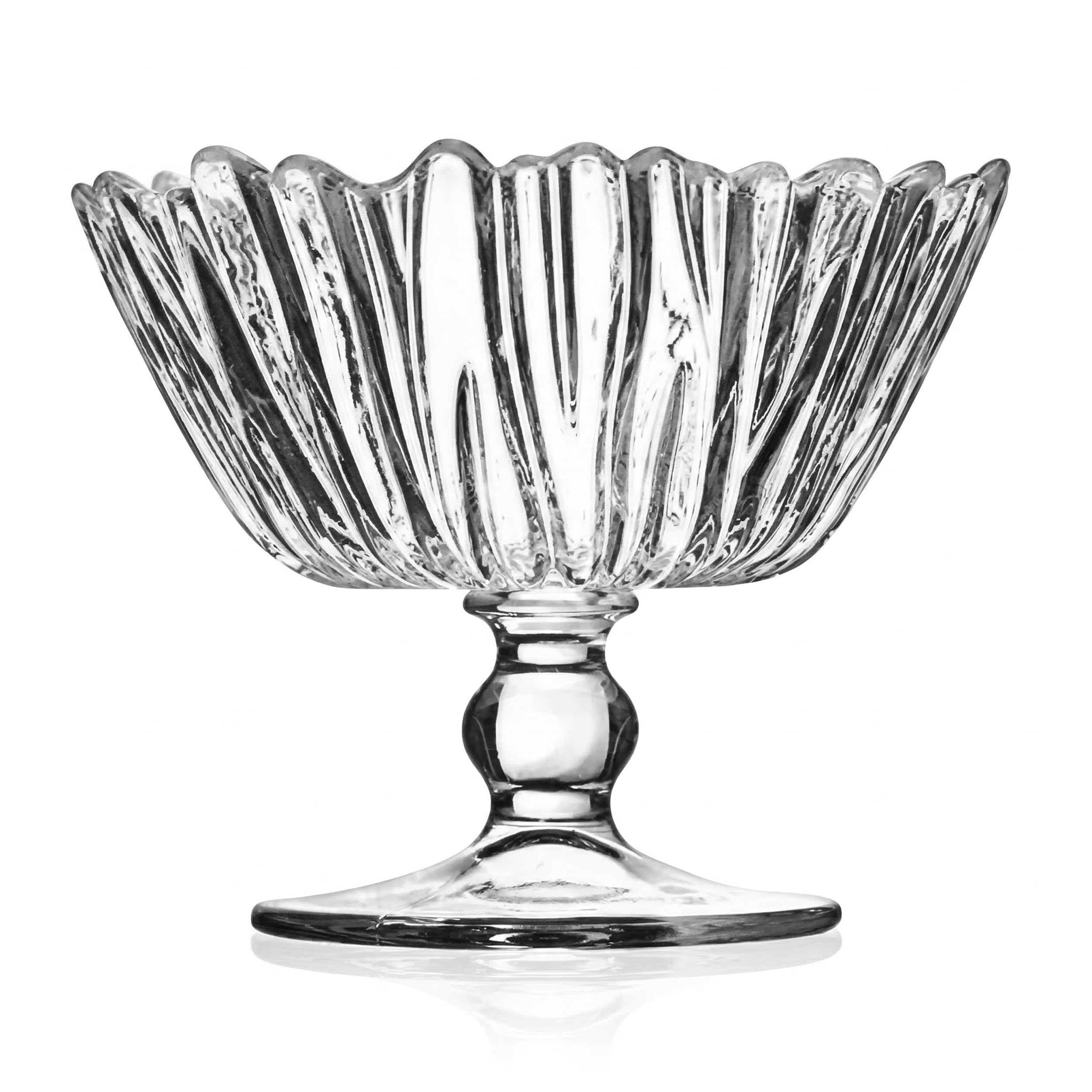 Aurora Servier-Set 20-teilig aus Glas | Elegantes Tee-Service & Kaffeeservice mit Tortenplatte, Etagere, 6 Teegläsern, Untersetzern & Kuchentellern | Spülmaschinenfest | Transparentes Design