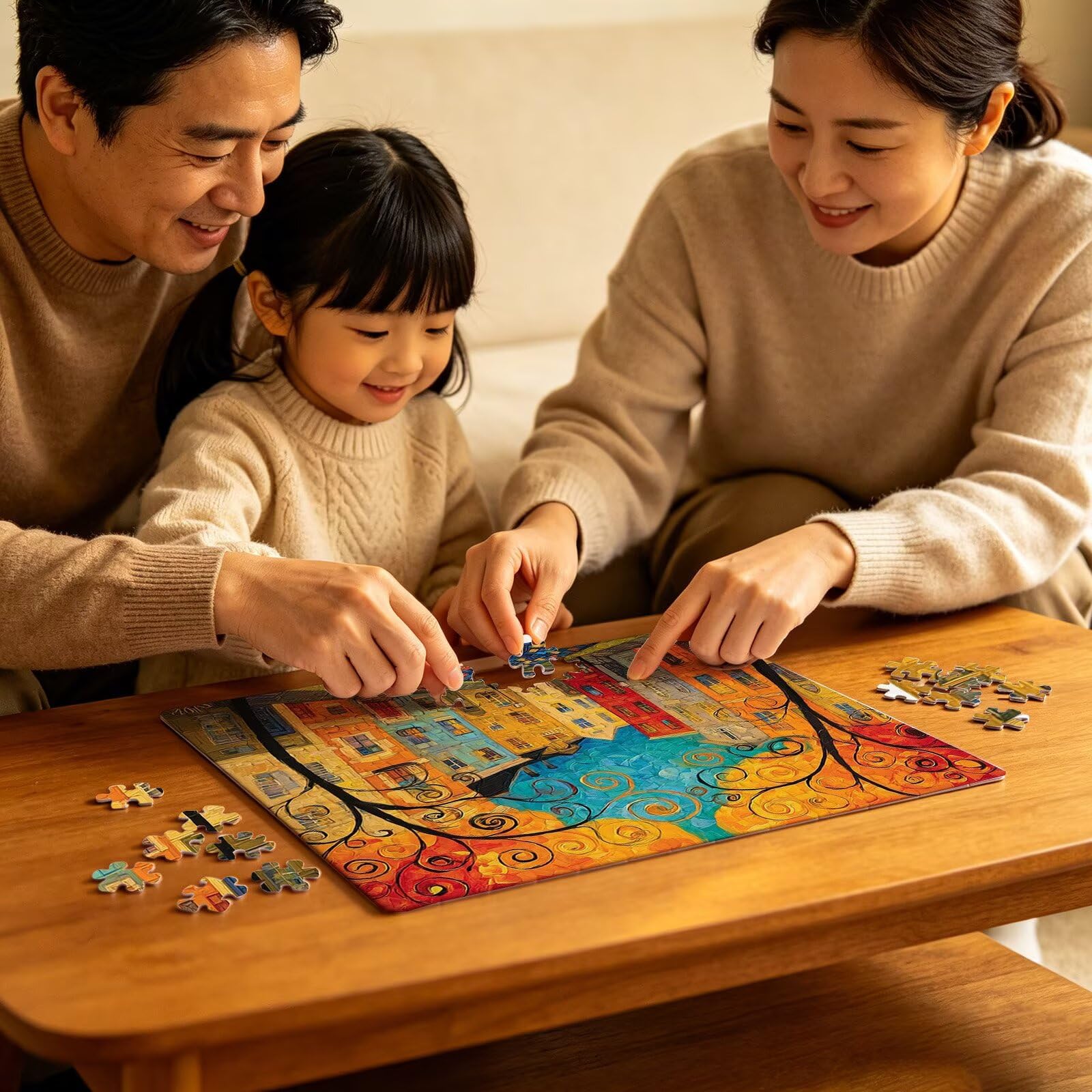 Puzzle astratto Casa(4), Puzzle Adulti 3000 pezzi, Puzzles Legno con Squisita Scatola di Imballaggio, Rompicapo per Esperti con Incastro Perfetto, Stampa Alta Definizione, Regalo per Adulti W3H-628
