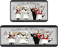 Vista 8 de Apple - Juego de 2 alfombras de cocina para el piso, antideslizantes, lavables, absorbentes, de microfibra, tapete de cocina de manzana para delante