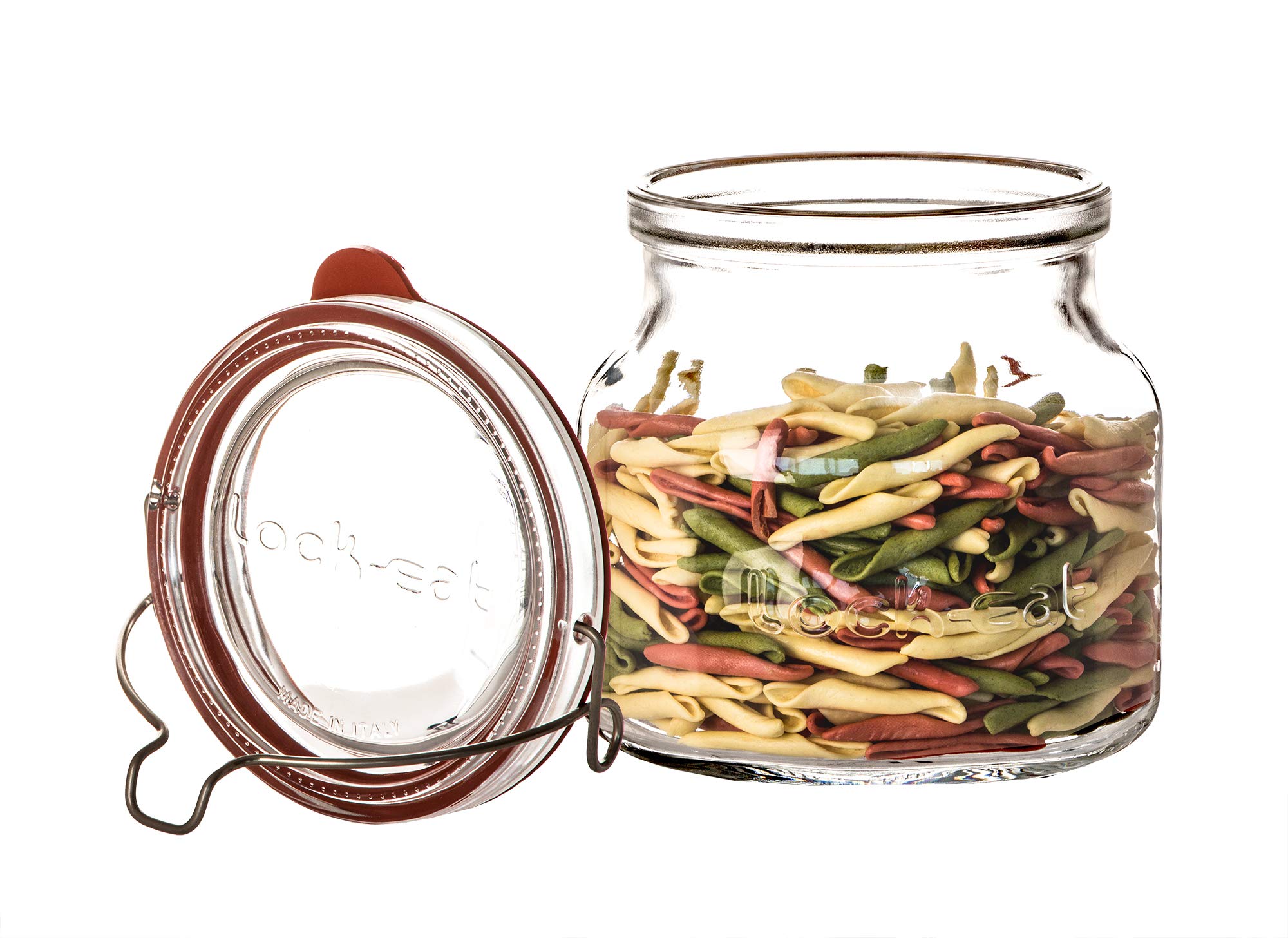 Bormioli - Barattolo per conserve con coperchio, 1,5 l, con guarnizione in gomma, lavabile in lavastoviglie