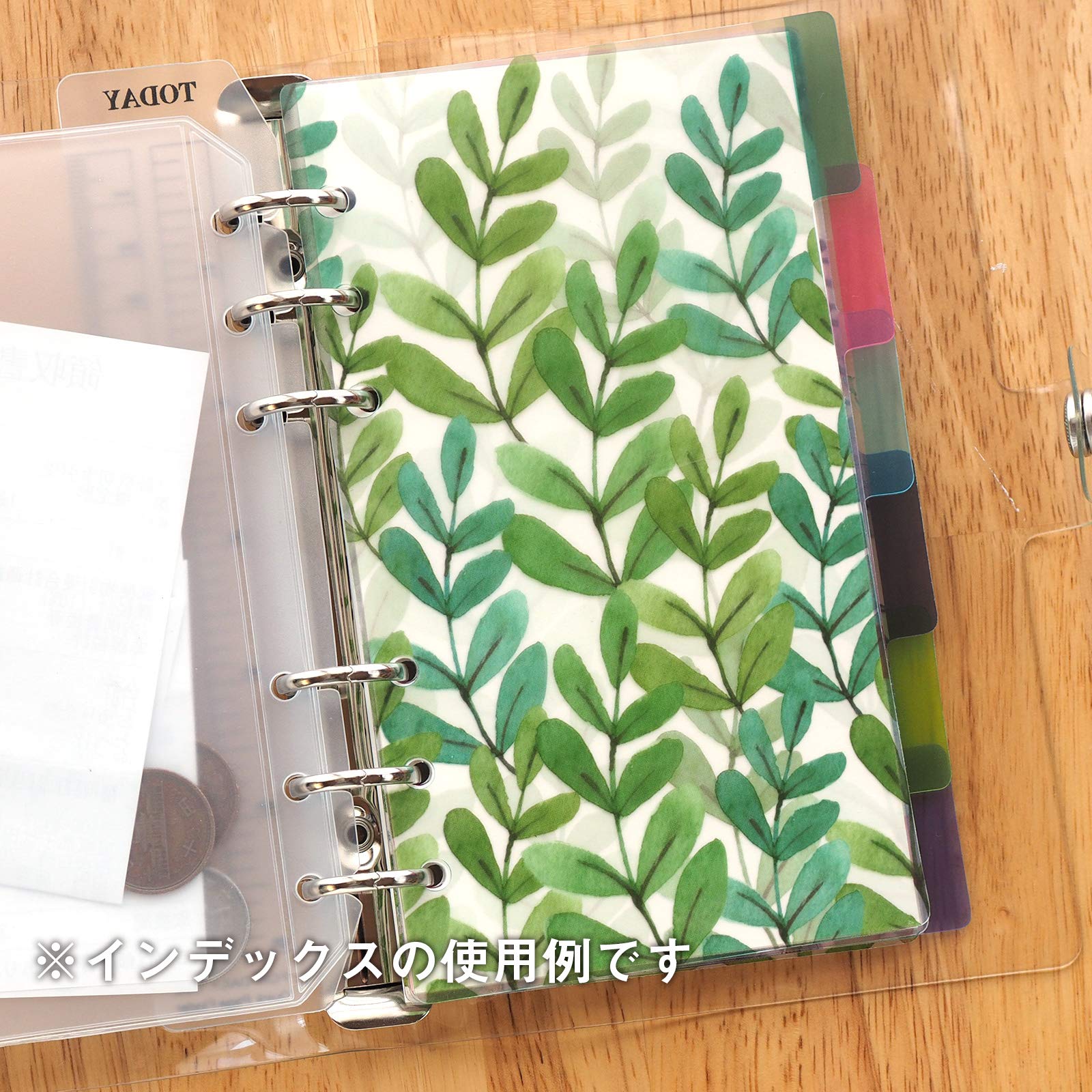 Amazon.co.jp: TSUKURIRO グリーン プラスチック インデックス 6穴