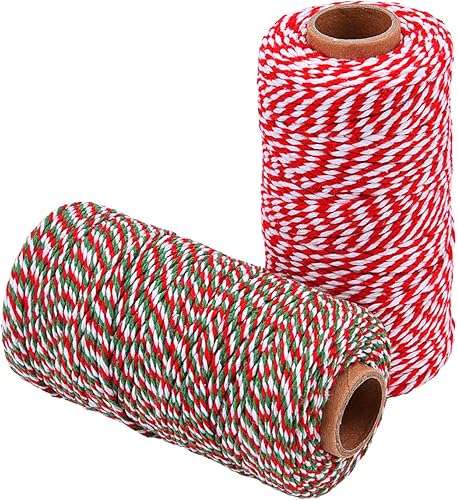 Miniatura 2 de Sunmns Cuerda de algodón para envolver regalos, manualidades de arte, 656 pies (multicolor C)