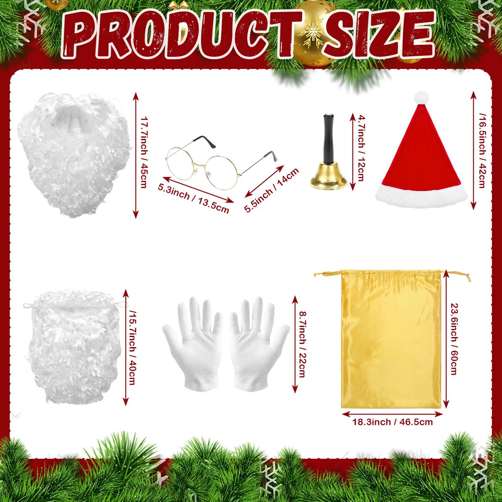 Joyesplay Santa Costume Adult 11 Pcs Men,Deluxe Father Christmas Outfit Santa Suit with Jacket Pants Xmas Party Cosplay Set - Image 3