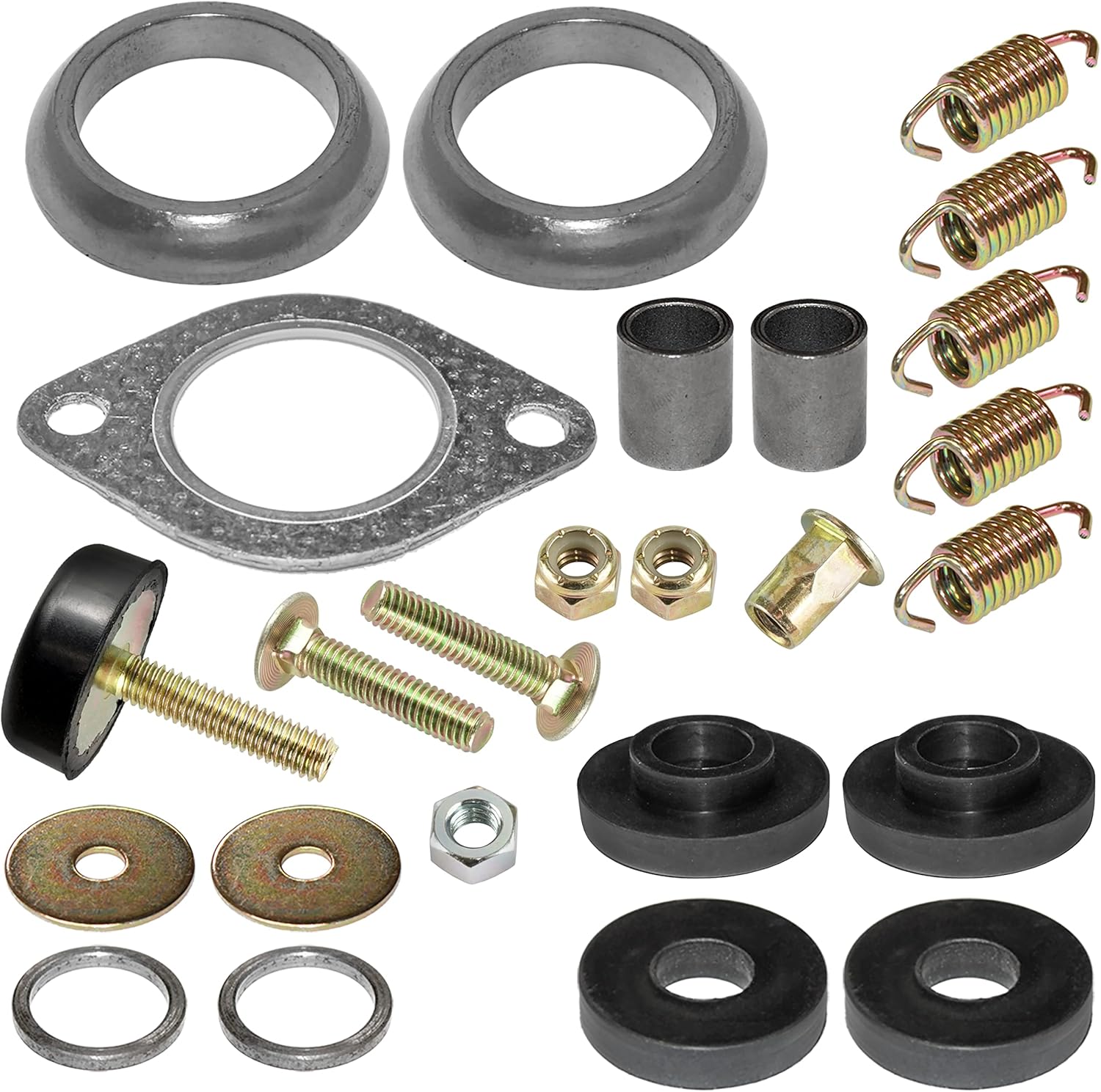 Caltric Exhaust Muffler Silencer Kit Compatible with Polaris Ranger 500 EFI 2X4 4X4 2006 2007 2008 2009